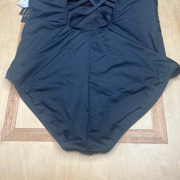 NWT La Blanca Tummy Control Multi Strap Cross-Back One-Piece Swimsuit Size 16 - Picture 9 of 14